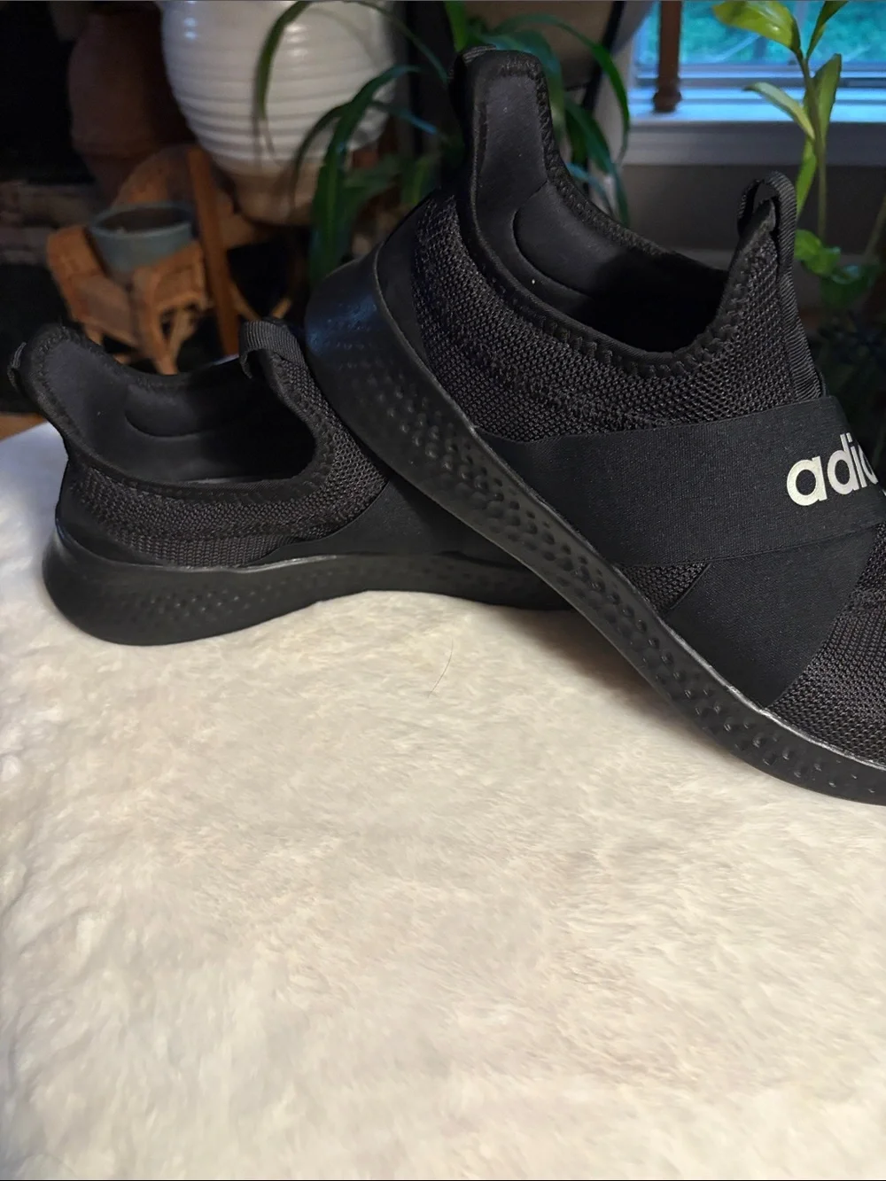 adidas Black Slip-On Crossband Trainers - Picture 6 of 6